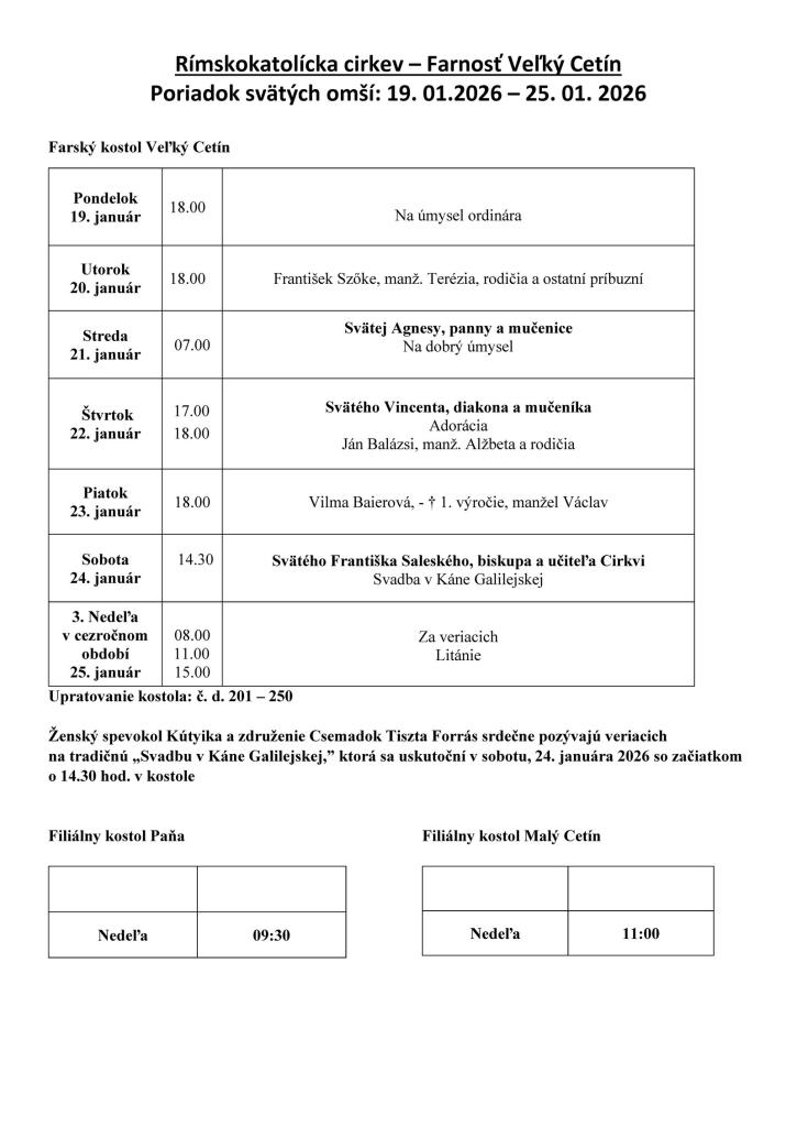 Poriadok svätých omší