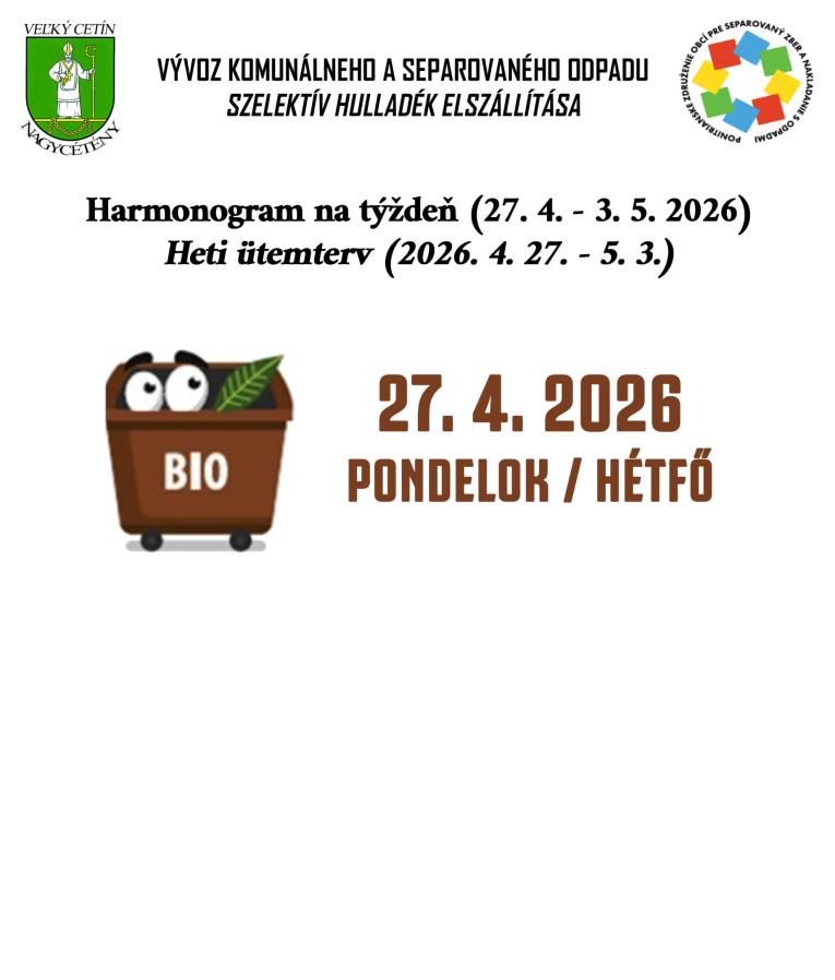 Heti ütemterv (2026. 4.&nbsp;27. - 3.&nbsp;5.)