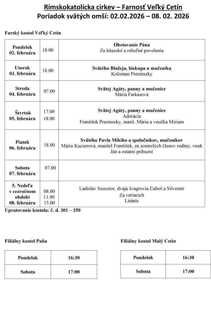 Poriadok svätých omší